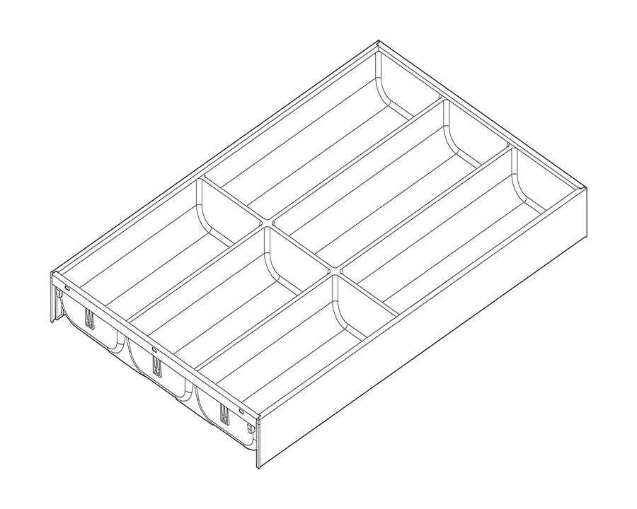 Blum AMBIA-LINE Soft Touch Silk White, Grey insert Size: 500mm ZC7S500BS3 by W&B