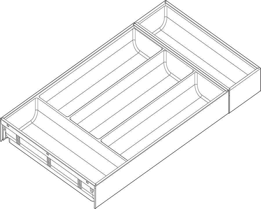 Blum AMBIA-LINE Soft Touch Indium Grey Size: 550mm by W&B