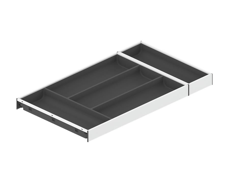 Blum AMBIA-LINE Soft Touch Silk White, Grey insert Size: 550mm ZC7S550BS3 by W&B