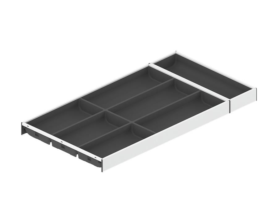 Blum AMBIA-LINE Soft Touch Silk White, Grey insert Size: 600mm ZC7S600BS3 by W&B