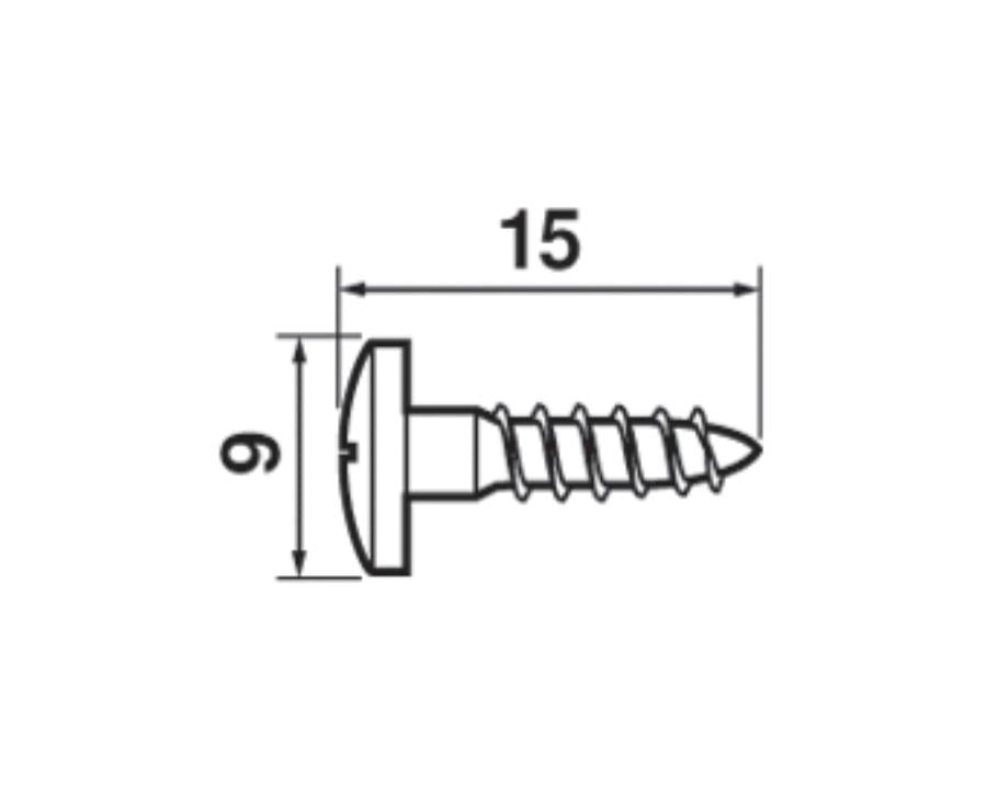 Blum Hinge Screw For E/Dowel Plate 618.1500 by W&B