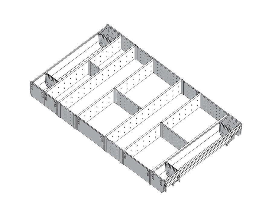Blum ORGA-LINE Drawer Insert Cutlery/Utensil Divider Set. Cabinet Width: 1000mm. Nominal Length: 550mm ZSI.10VUI7