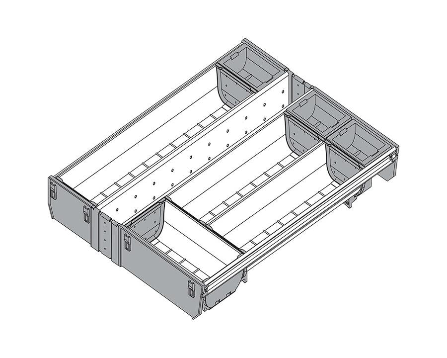 Blum ORGA-LINE Drawer Insert Cutlery Set. Cabinet Width: 450mm. Nominal Length: 450mm by W&B