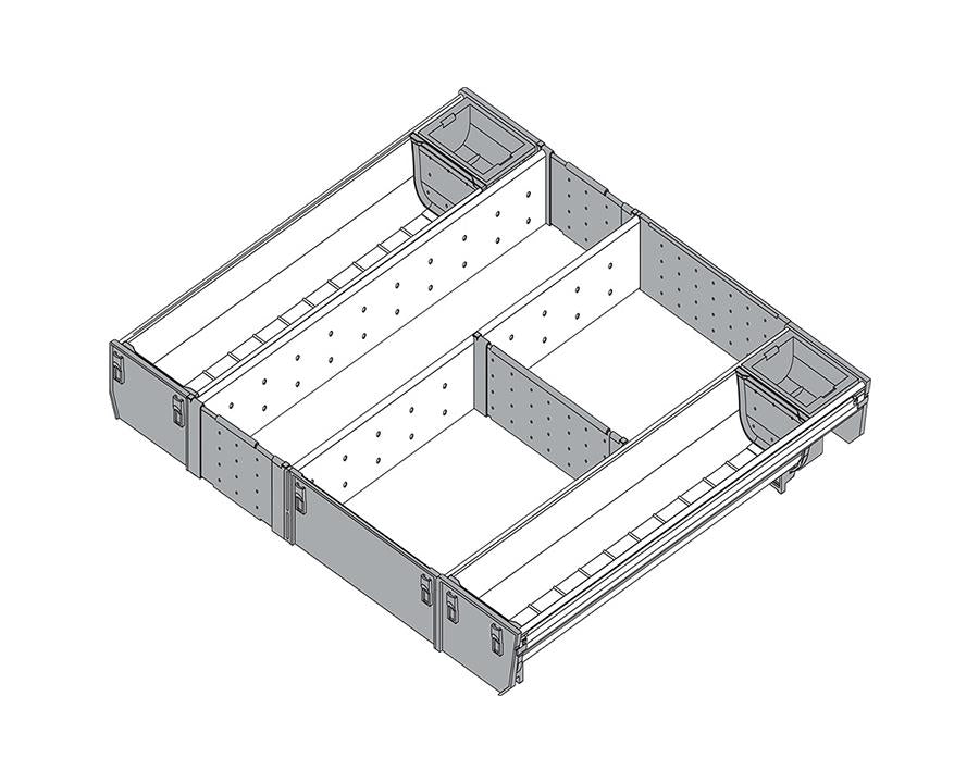 Blum ORGA-LINE Drawer Insert Cutlery/Utensil Divider Set. Cabinet Width: 600mm. Nominal Length: 450mm by W&B