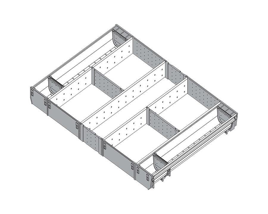 Blum ORGA-LINE Drawer Insert Cutlery/Utensil Divider Set. Cabinet Width: 800mm. Nominal Length: 500mm by W&B