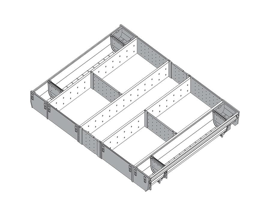 Blum ORGA-LINE Drawer Insert Cutlery/Utensil Divider Set. Cabinet Width: 800mm. Nominal Length: 550mm by W&B