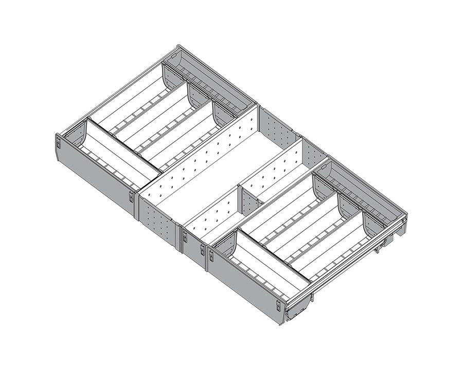 Blum ORGA-LINE Drawer Insert Cutlery Set. Cabinet Width: 900mm. Nominal Length: 450mm ZSI.90VEI4