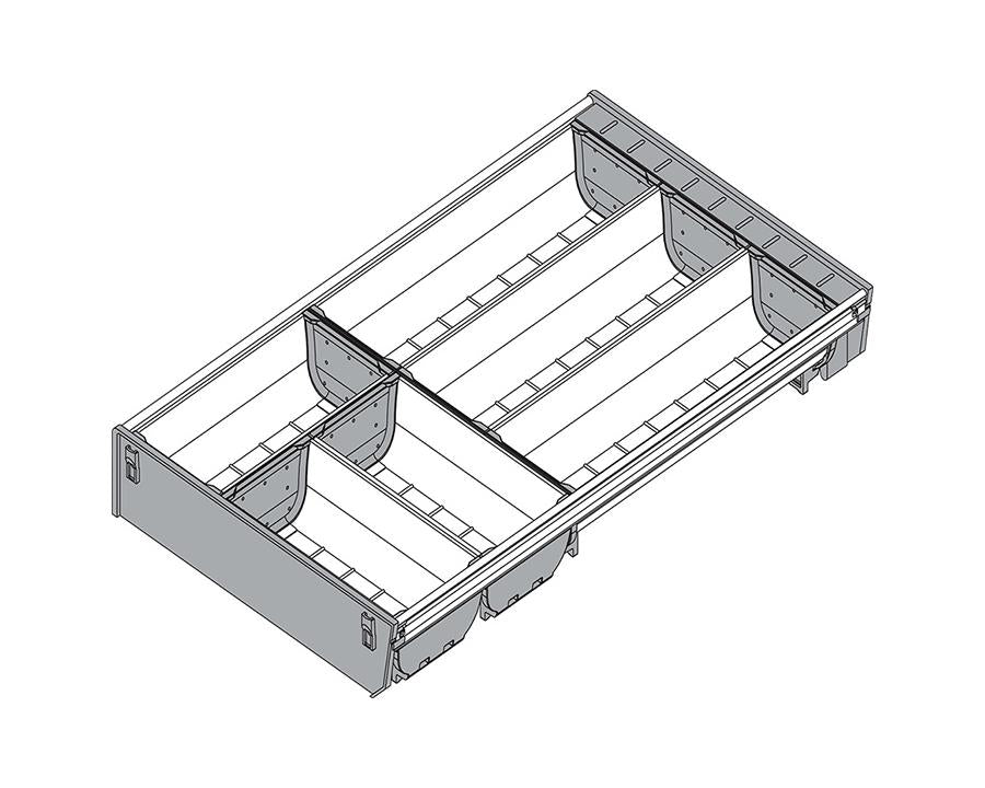 Blum ORGA-LINE Drawer Insert Cutlery Set. Width: 280mm. Nominal Length: 500mm ZSI.500BI3