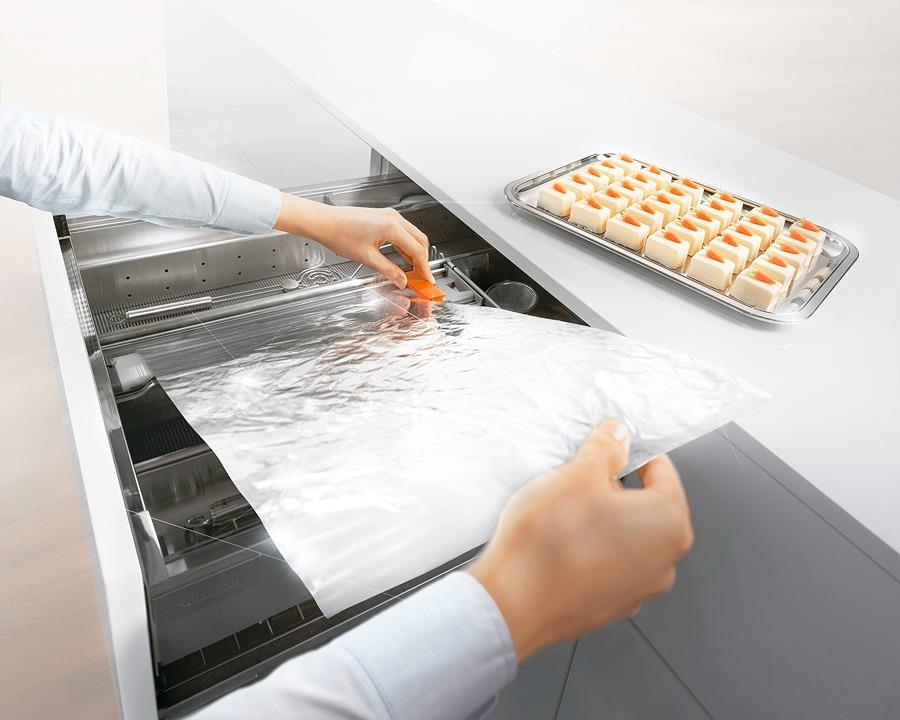 Blum ORGA-LINE Drawer Insert Foil Cutter For Aluminium Foil In Dust Grey/Orange by W&B