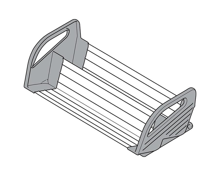 Blum ORGA-LINE Drawer Insert Spice Holder, Cabinet Width: 450mm In Brushed Stainless Steel/Dust Grey by W&B
