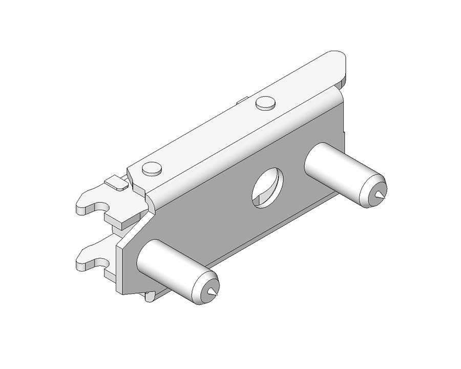 Blum EXPANDO CLIP mounting plate straight in onyx black. 3mm by W&B