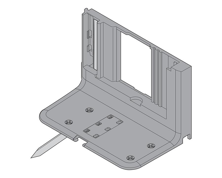 Blum SERVO-DRIVE Attachment Bracket 1 Tier Screw-On by W&B