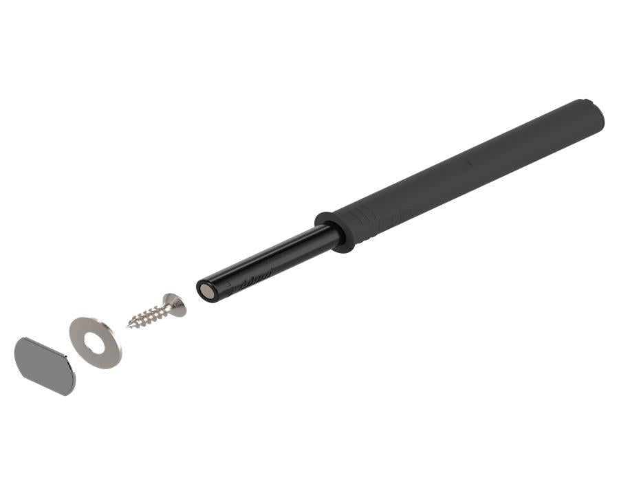 Blum TIP-ON for doors Set, Long Version, 75mm, with magnet Carbon Black by W&B