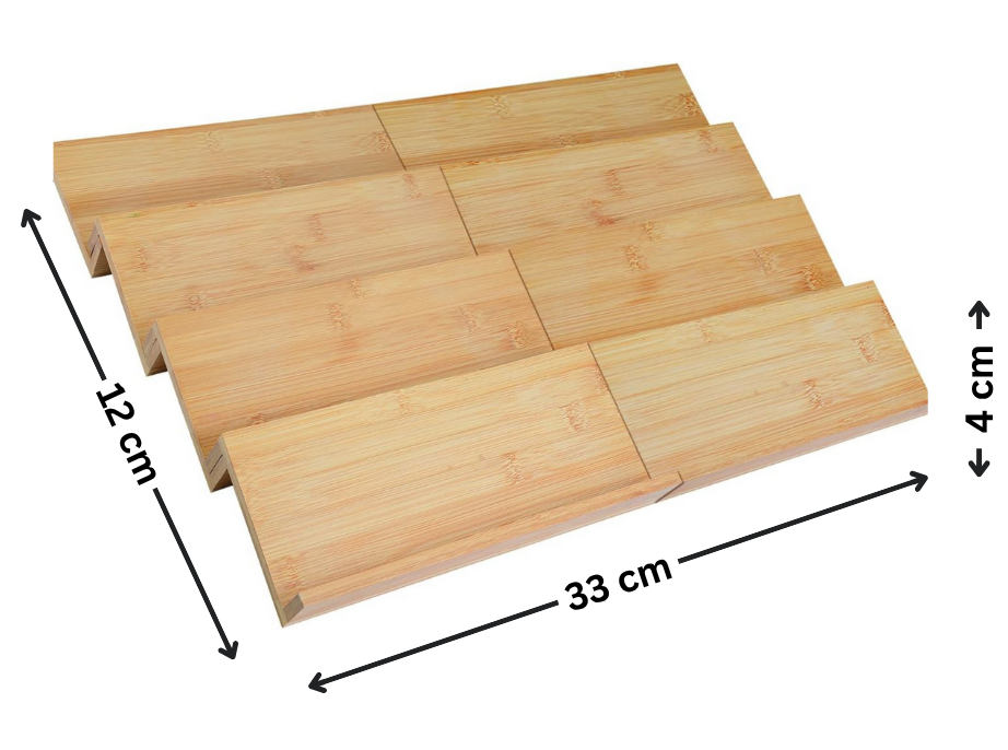 Bamboo Drawer Spice Rack – 8-Tier Organiser Set-1