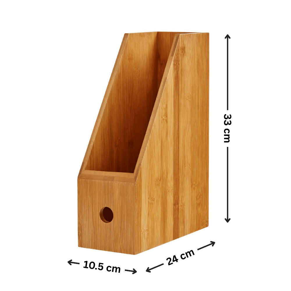 Bamboo Magazine Holder for Organised Storage-1