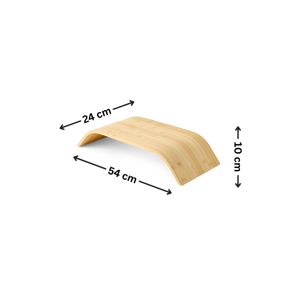 Bamboo Monitor Stand for Ergonomic Workspace Organisation-1