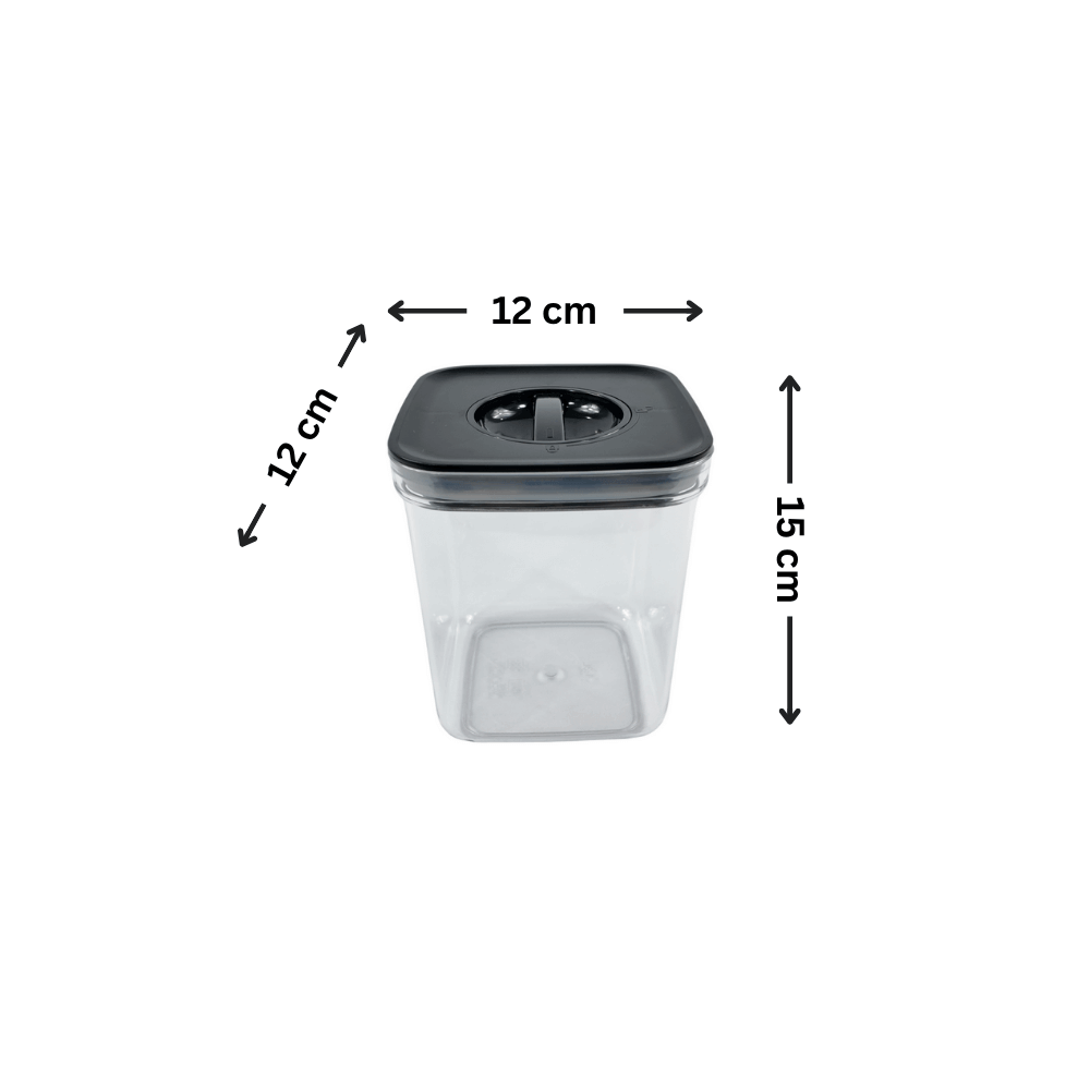 Black Airtight Container with Twist Lock – 1300ml-1