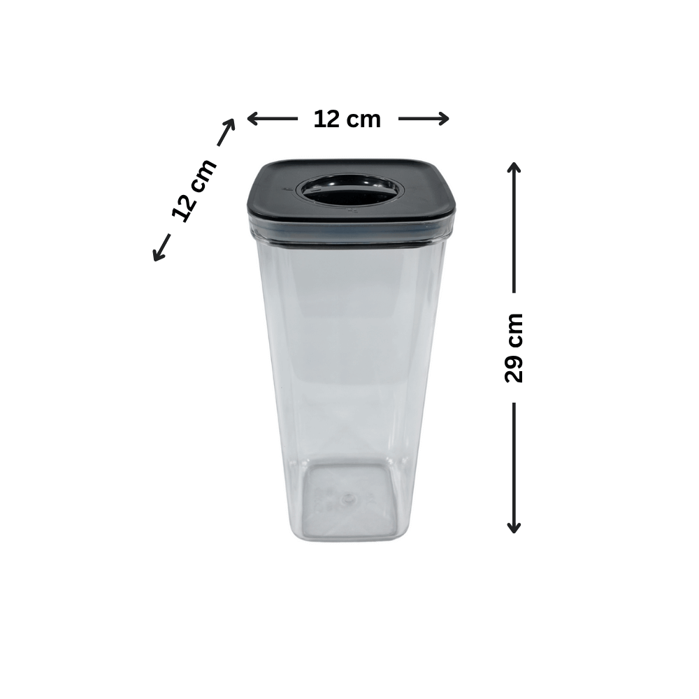 Black Airtight Container with Twist Lock – 2800ml-1