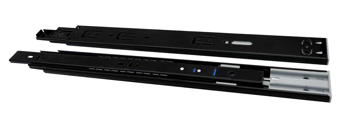 Black Ball bearing Drawer Slide Pair 250mm - soft close