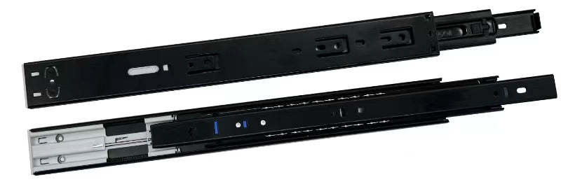 Black Ball bearing Drawer Slide Pair 250mm - soft close