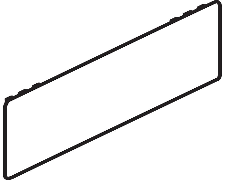 Orion grey nylon external LEGRABOX cover cap with metallic copper‑print Blum logo