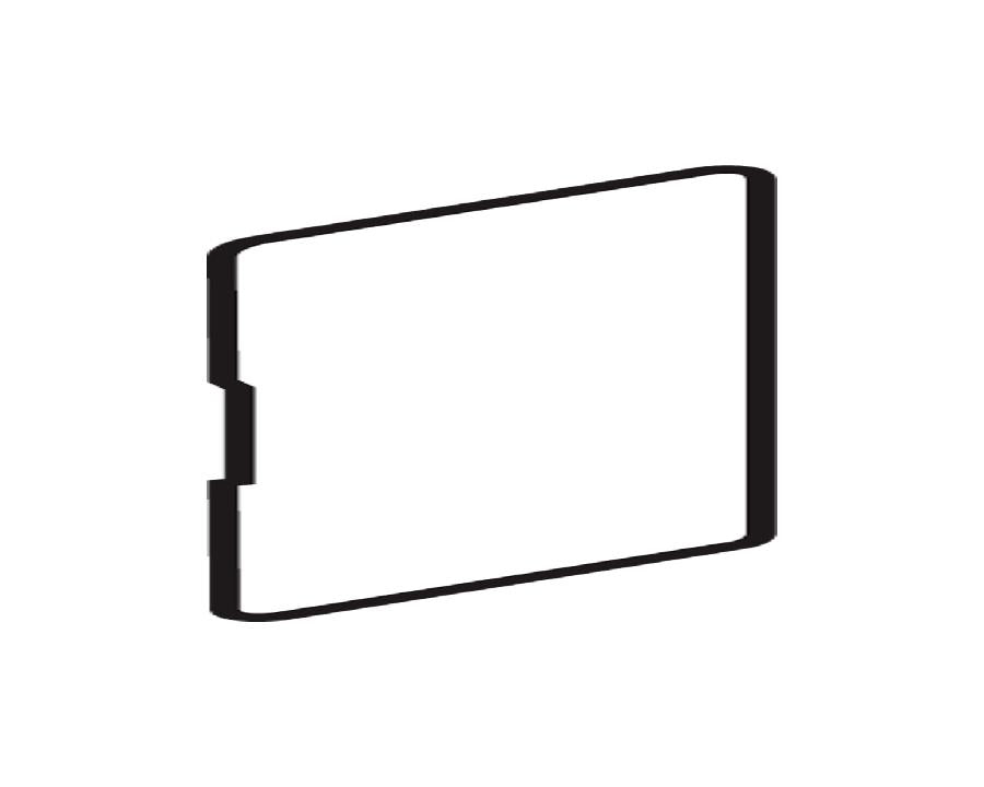 Orion grey nylon internal Legrabox cover cap with indented Blum logo