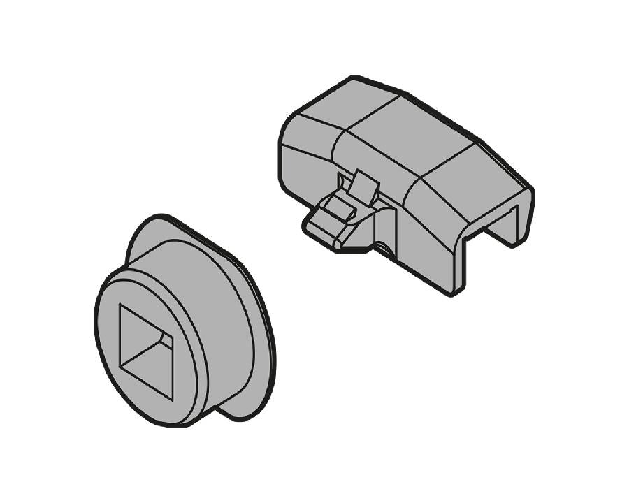 Blum LEGRABOX Pure carbon black matt catch trigger (Z17.0M07) for inner drawers — nylon latch mechanism for smooth drawer operation