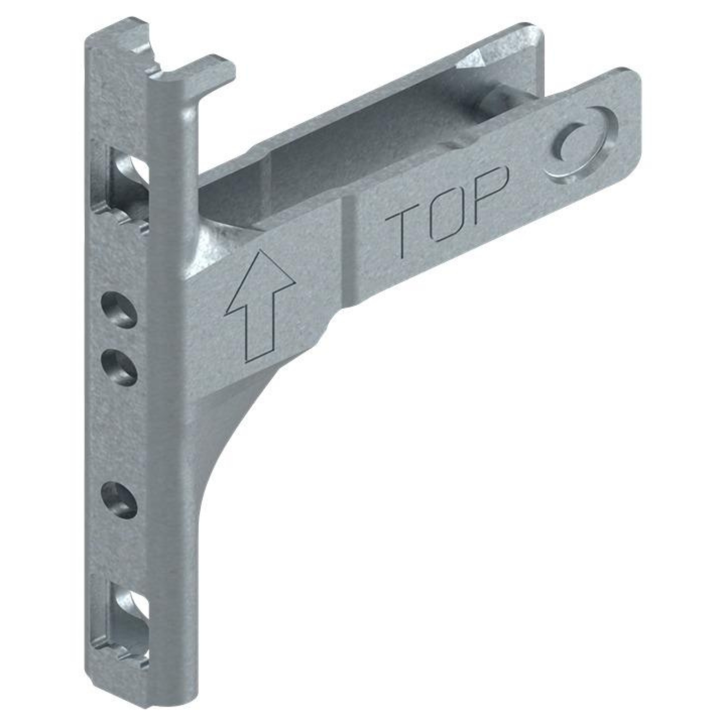 Blum MERIVOBOX bottom front fixing bracket ZF4.1002 screw‑in drawer hardware for secure front panel attachment in kitchen and cabinetry systems