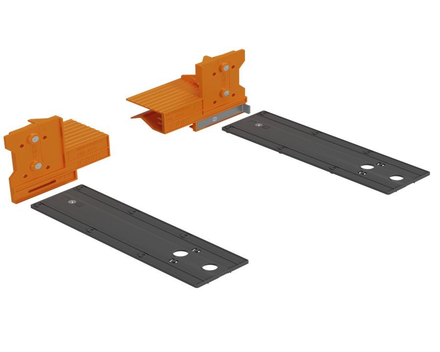 Blum MERIVOBOX front marking template ZML‑4010 by Wilson and Bradley, precision nylon jig for marking front fixing positions on MERIVOBOX drawers