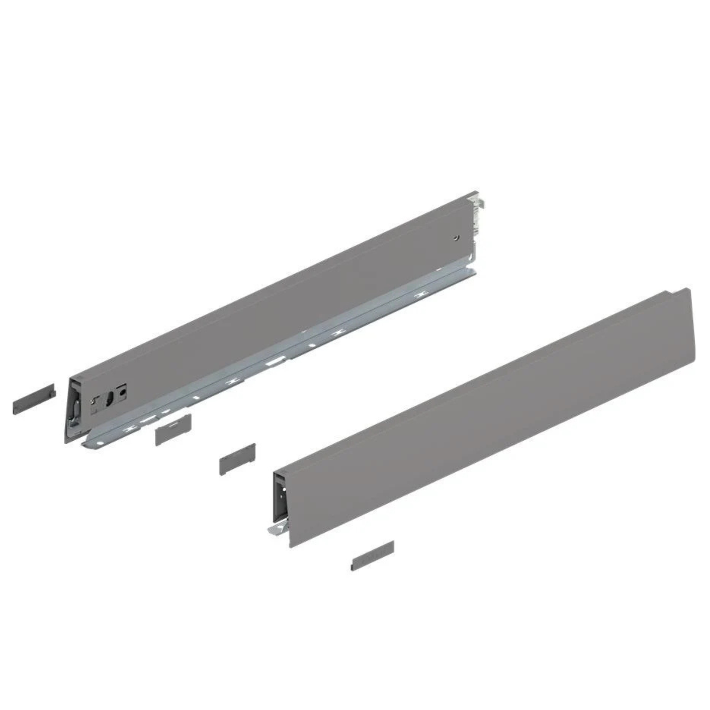 Blum MERIVOBOX M height 500mm Indium Grey drawer sides set for modern soft‑close cabinet drawer systems