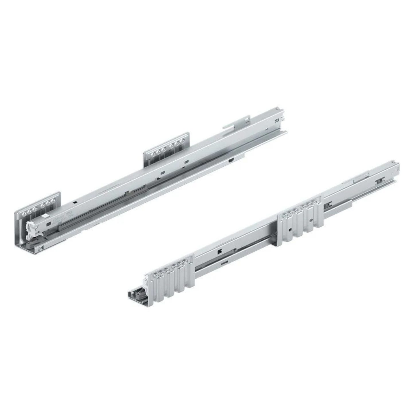 Blum MERIVOBOX 450mm over‑extension drawer runner set, 70kg heavy‑duty load capacity, soft‑close BLUMOTION carcase runners