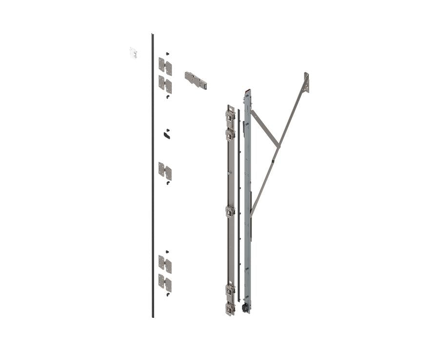 Blum REVEGO Duo right‑hand hinge bracket set for 1957‑2106 mm pocket height with TIP‑ON motion system, zinc‑plated steel