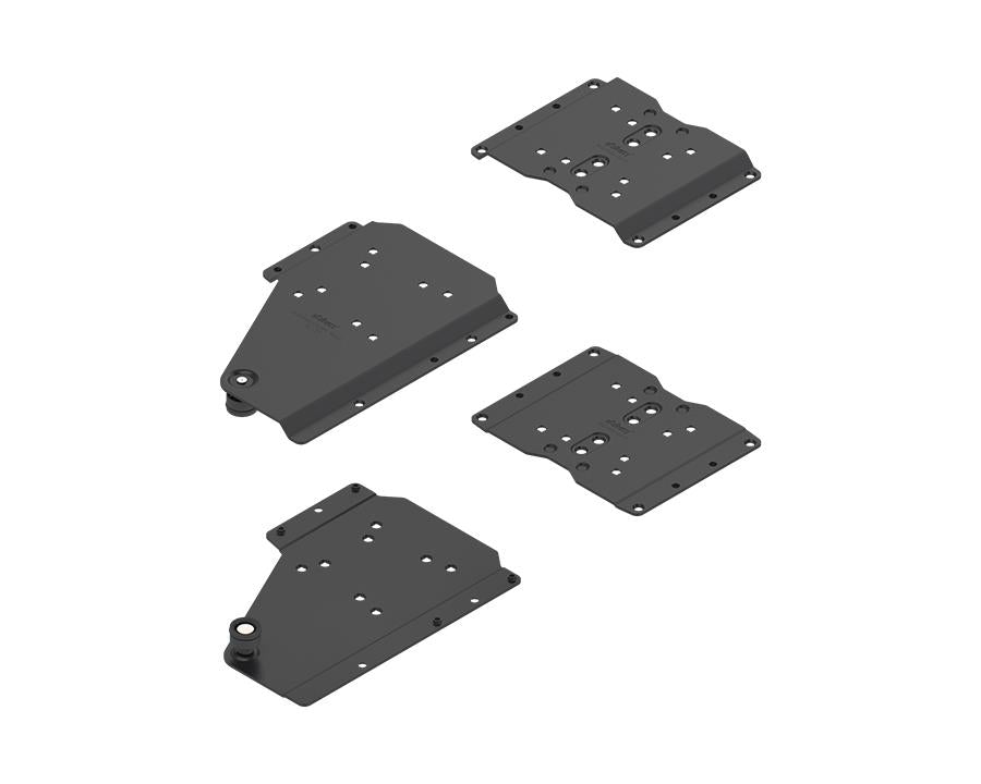 Blum REVEGO Duo right‑hand pocket connector set (15–17 mm) without plinth, black steel