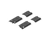 Blum REVEGO UNO black steel pocket connector set with plinth, for pocket side thickness 15–19 mm