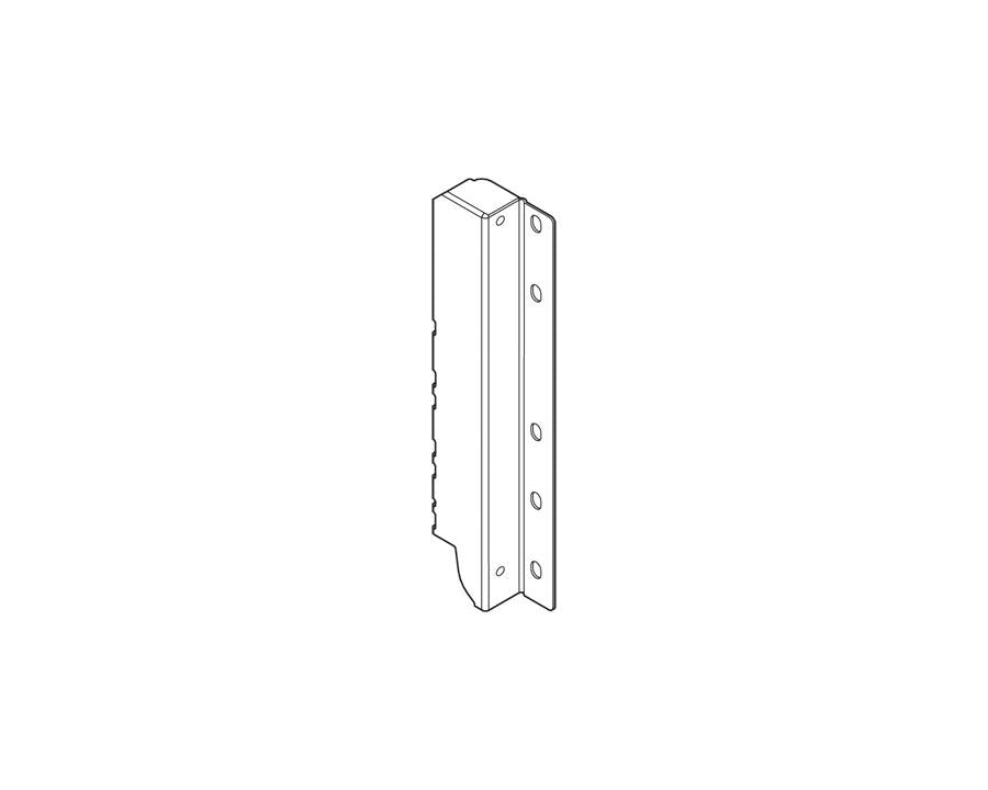 Blum TANDEMBOX Antaro back fixing bracket D‑height 83/128 mm silk white left‑hand, pack of 50