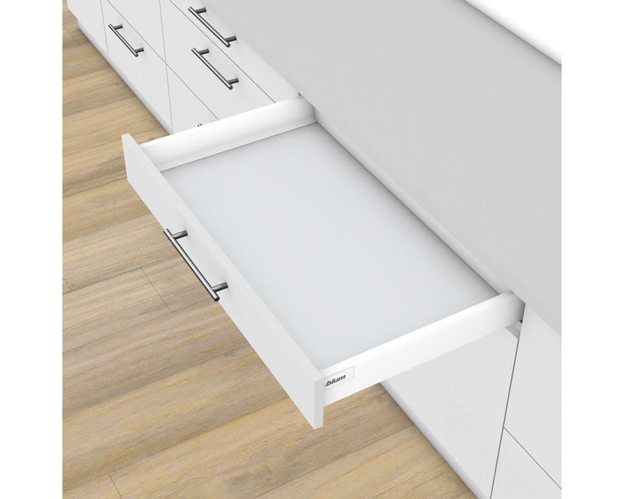 20‑set pack of Blum TANDEMBOX Antaro M‑height (83 mm), 500 mm drawer system in silk white, 30 kg load capacity