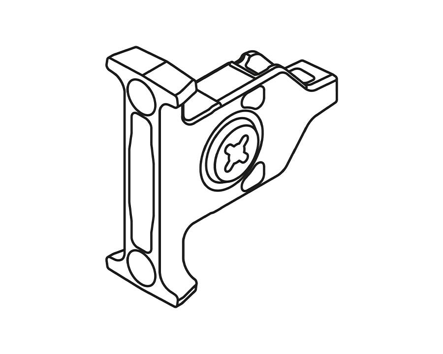 Blum TANDEMBOX screw‑on front fixing bracket ZSF.35A2, nylon & zinc, self‑colour