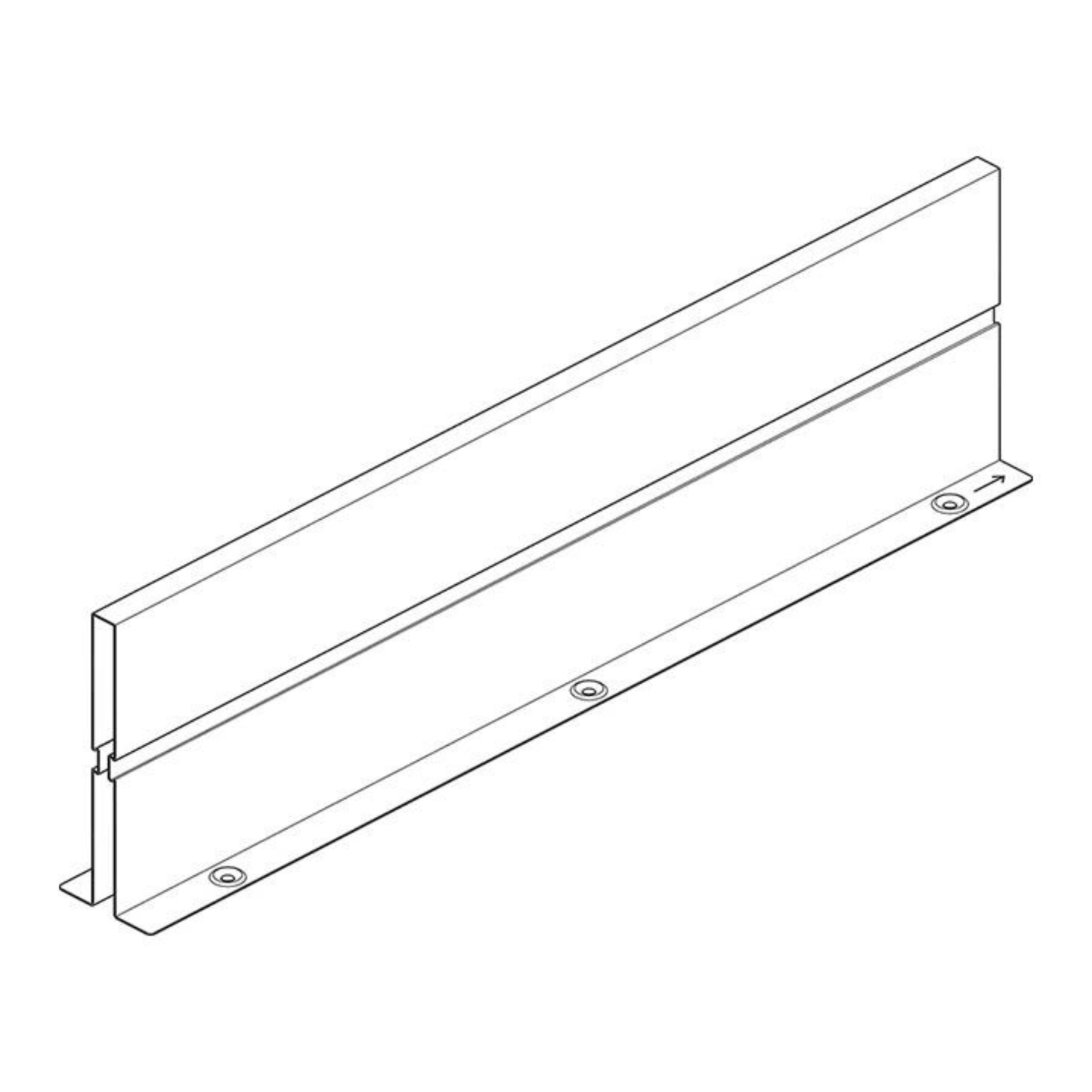 Blum TANDEMBOX antaro lateral dividing wall 550mm in silk white for drawer organisation