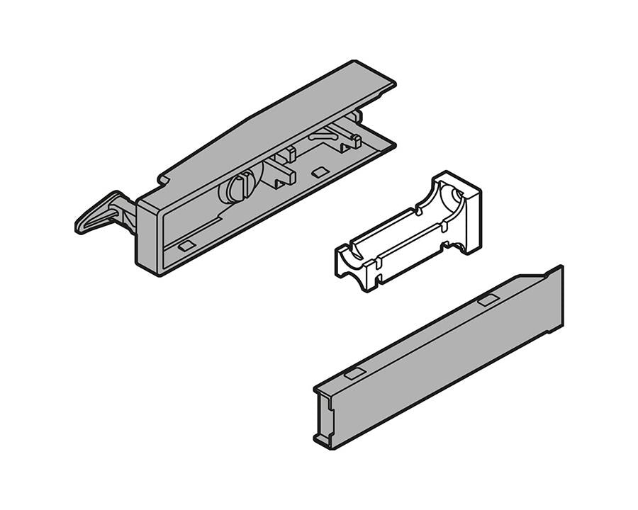 Blum CABLOXX Front Locking Bracket. Terra Black One per drawer by W&B