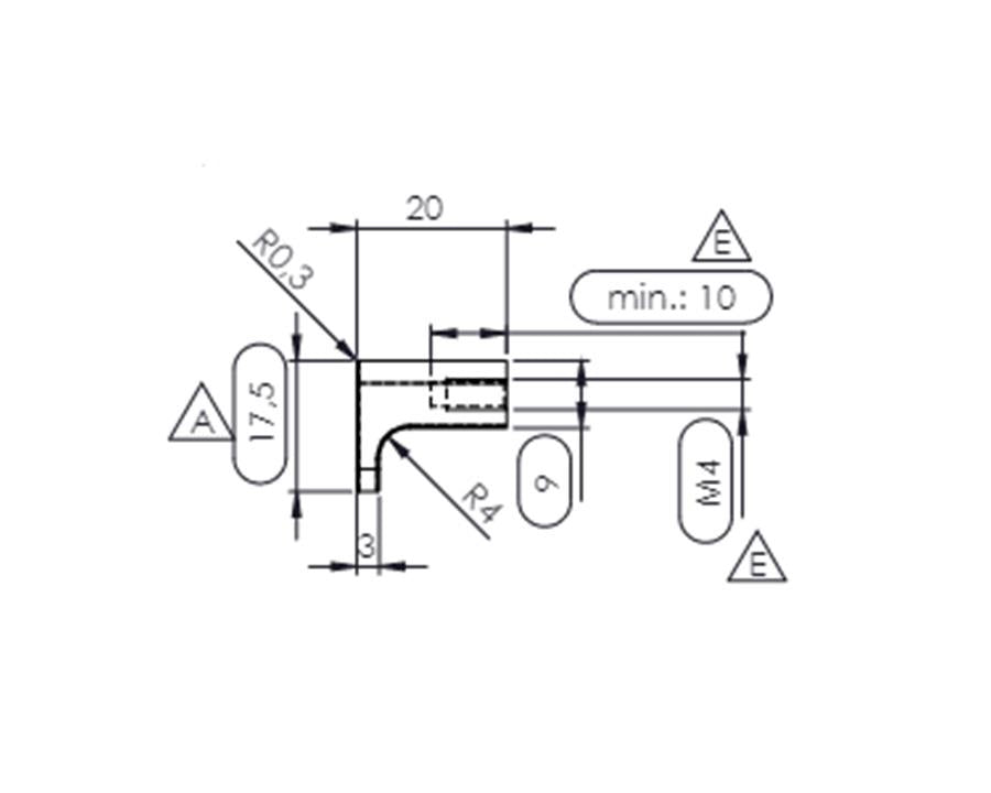 Furnipart Elan Knob. Finish: Brushed Matt Black. Length: 50mm by W&B