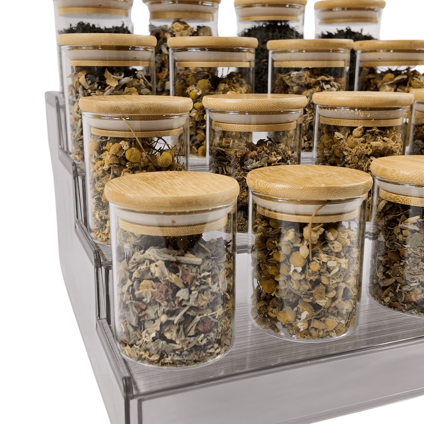 Expandable 4-Tier Clear Spice Rack Organiser-3