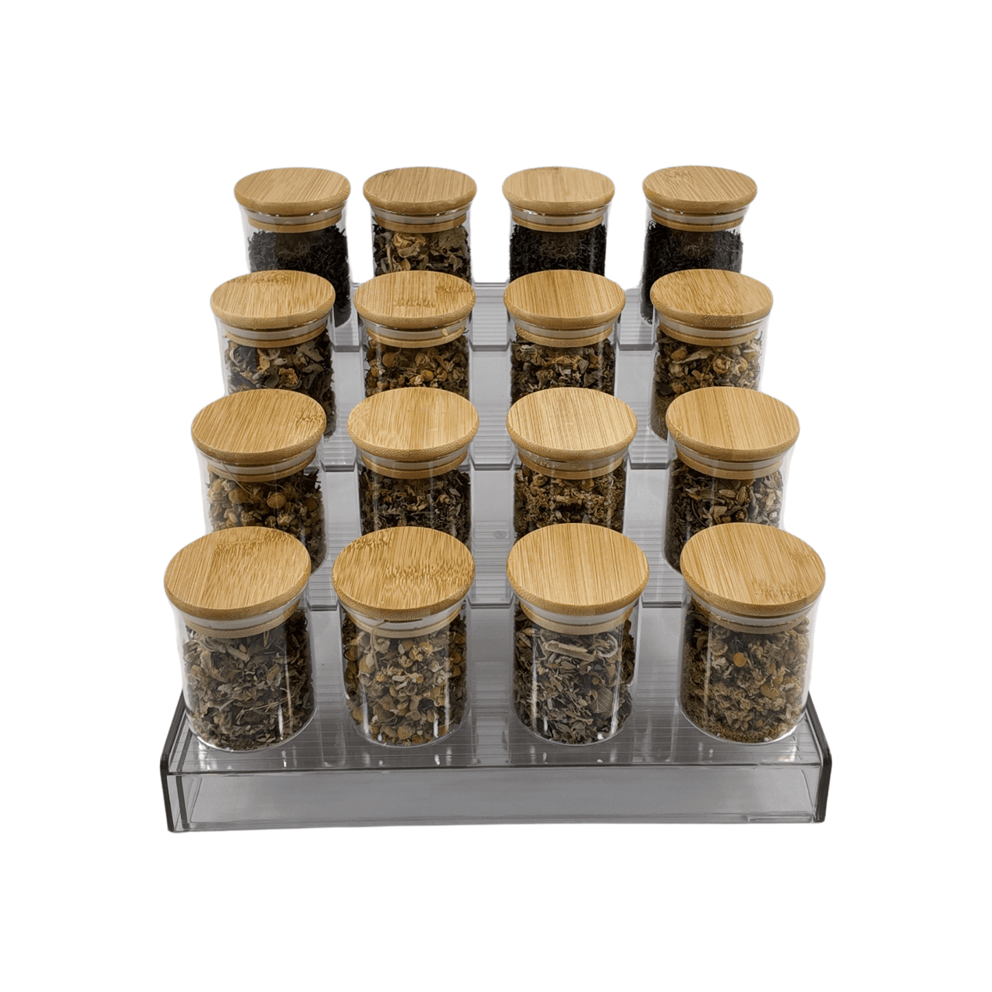 Expandable 4-Tier Clear Spice Rack Organiser-2