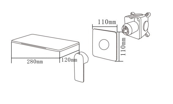 Imperial In-Wall Waterfall Basin and Bath Mixer | Chrome
