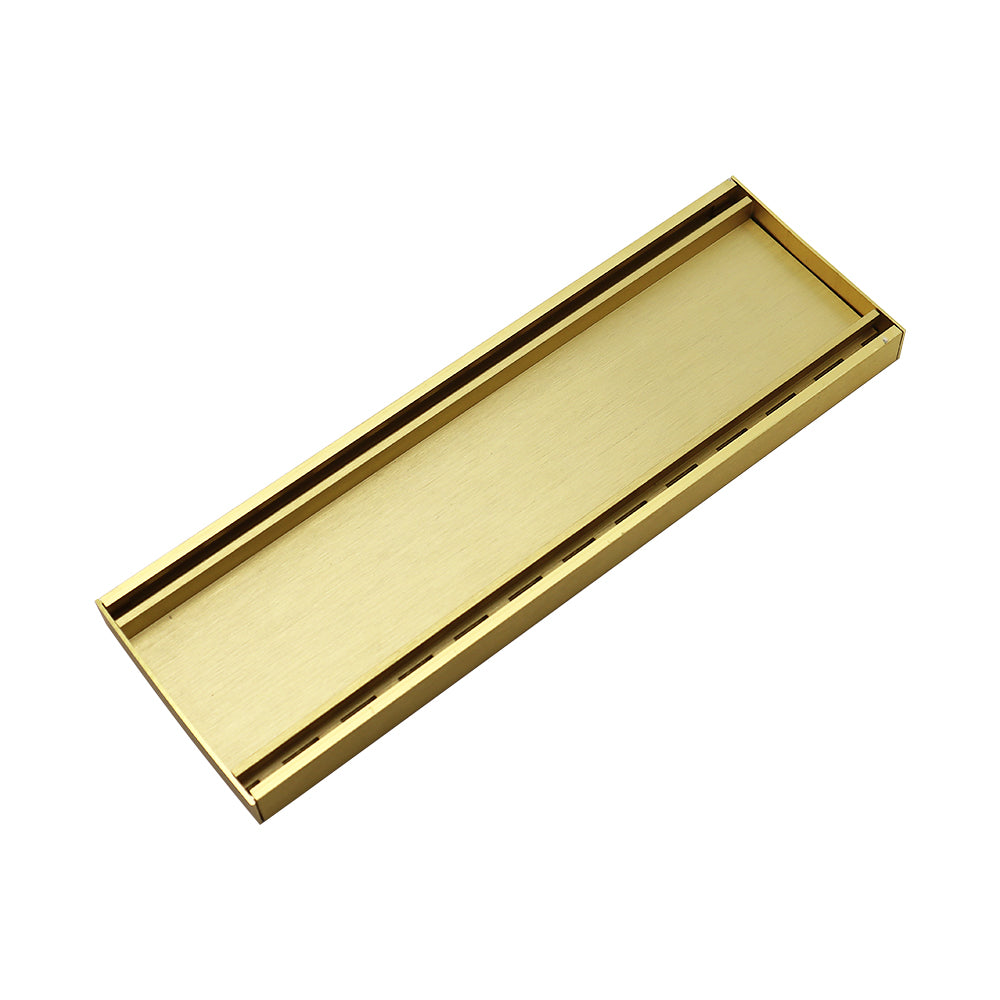 Aluminium Tile Insert Grate | Brushed Gold