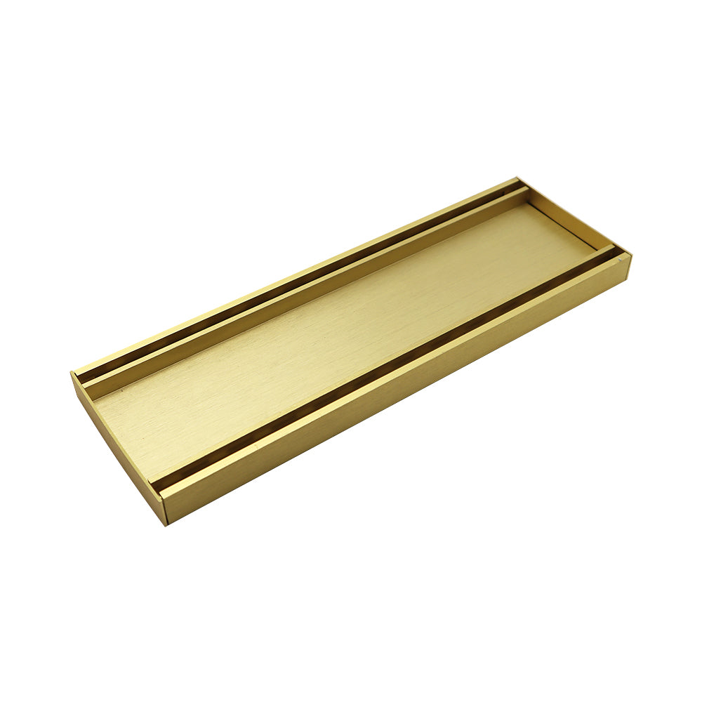 Aluminium Tile Insert Grate | Brushed Gold