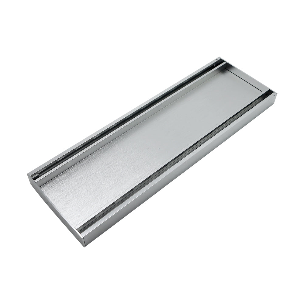 Aluminium Tile Insert Grate | Brushed Silver