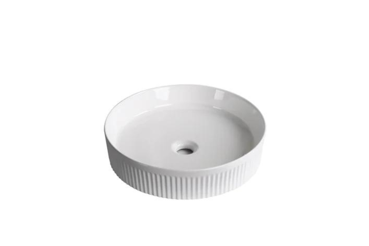 Imperial Fluted Wash Basin | Matte White | 410MM