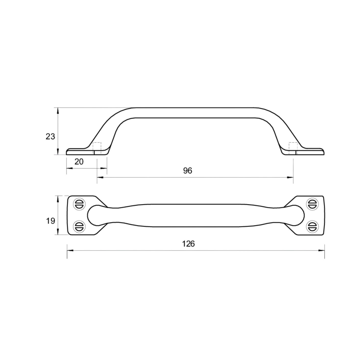 Kethy Highland 96mm cabinet handle with modern sleek design for kitchen cupboards, drawers, and furniture doors