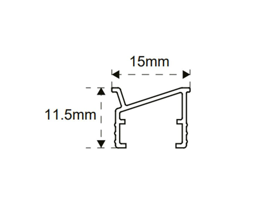 L&S Kaleo 1 Profile and Diffuser. High Light Dissipation. Size 3000mm. by W&B