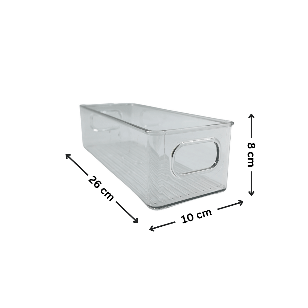 Mini Clear Laundry Storage Tub – Compact & Stackable-2